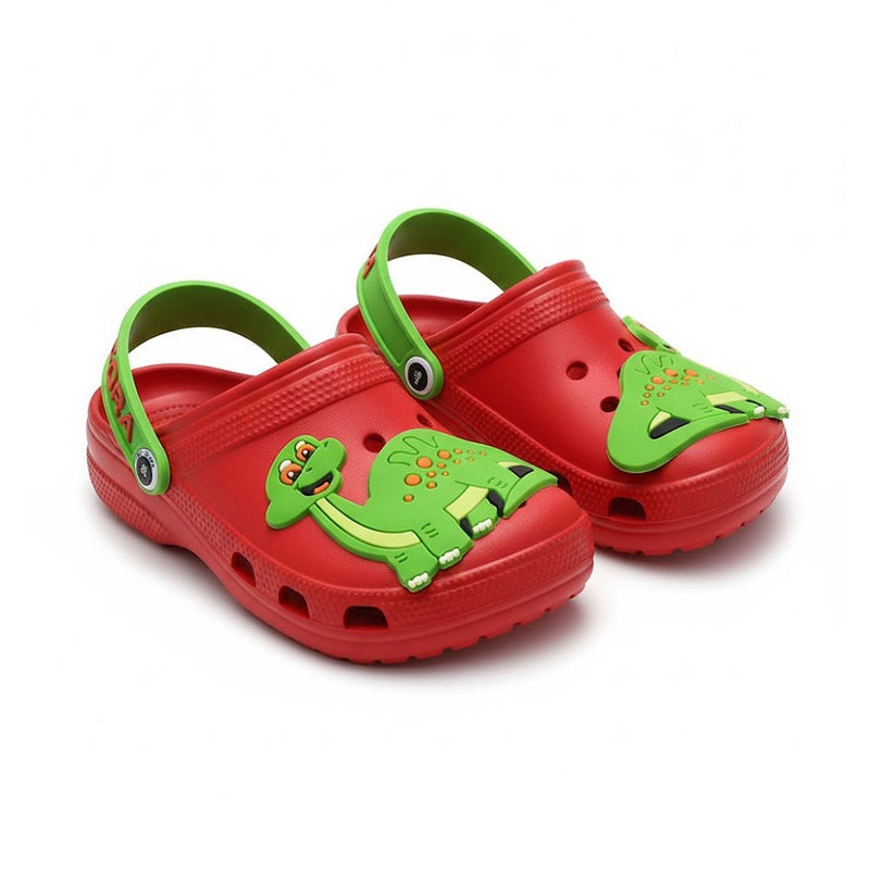Kids DINO Clogs, Lightweight Slip-On Clog with Back Strap, Soft & Fun Design for Boys and Girls