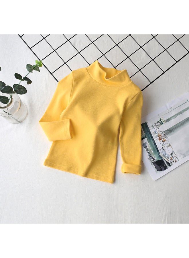 Children's Clothing Kidsren's Bottoming Shirt Kidsren's Autumn Tops Mid-collar Inner Long-sleeved T-shirt Baby Boy White Autumn Clothing