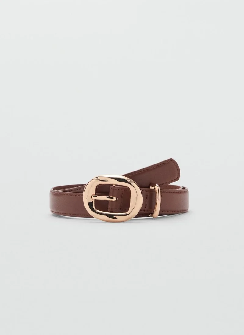 MANGO Round Buckle Allocated Hole Belt