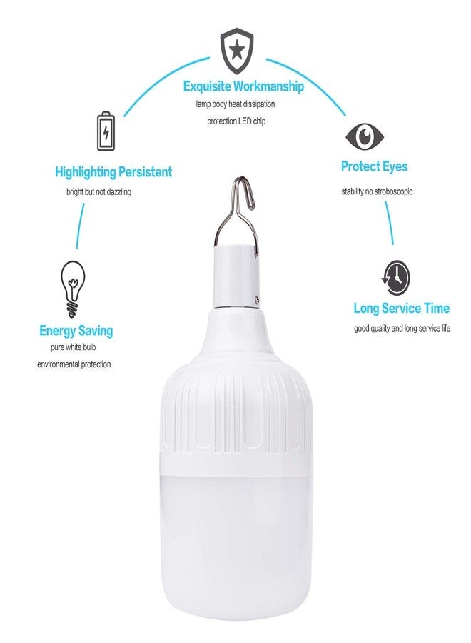 LETOUR Camping Light LETOUR Dimmable LED Light Bulb 5 Lighting Modes USB Rechargeable Hanging Lights 4800 Lumen Portable Lantern Outdoor Light Bulb for Camping/Patio/Garden/BBQ - Image 2