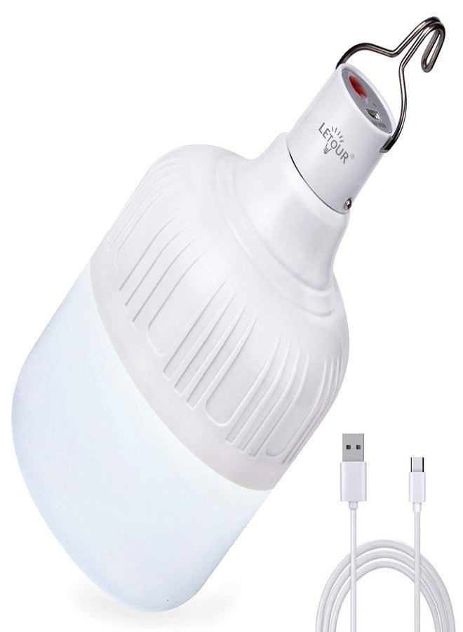 LETOUR Camping Light LETOUR Dimmable LED Light Bulb 5 Lighting Modes USB Rechargeable Hanging Lights 4800 Lumen Portable Lantern Outdoor Light Bulb for Camping/Patio/Garden/BBQ - Image 1