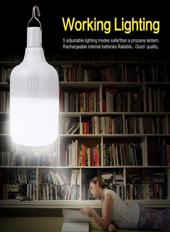 LETOUR Camping Light LETOUR Dimmable LED Light Bulb 5 Lighting Modes USB Rechargeable Hanging Lights 4800 Lumen Portable Lantern Outdoor Light Bulb for Camping/Patio/Garden/BBQ - Image 4
