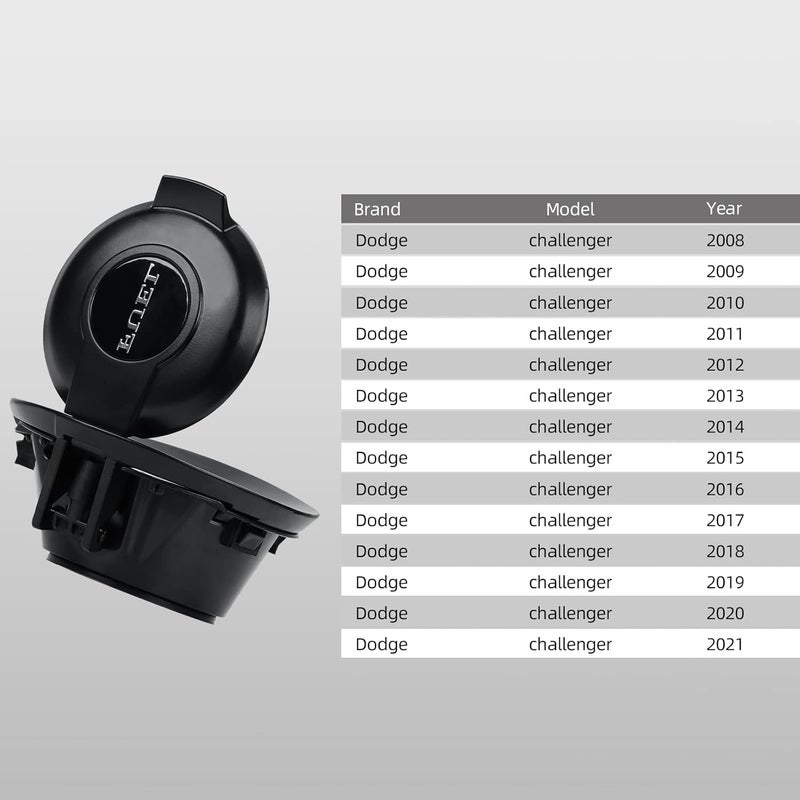 Parfyter 68250120AA غطاء فتحة تعبئة الوقود أسود غير لامع غطاء غاز إصدار بخار متوافق مع دودج تشالنجر 2008-2023 - Image 2