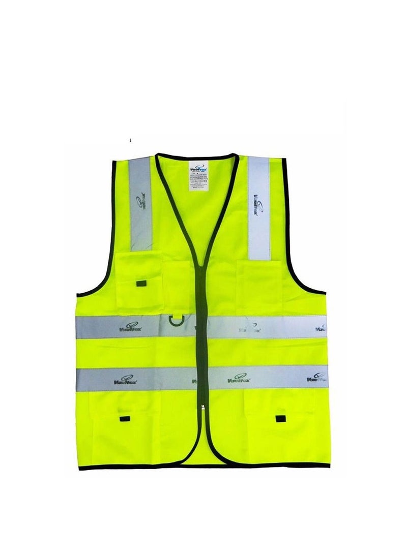Vaultex Reflective Vest Safety Jacket High Visibility Light Weight Breathable Washable  5XL 