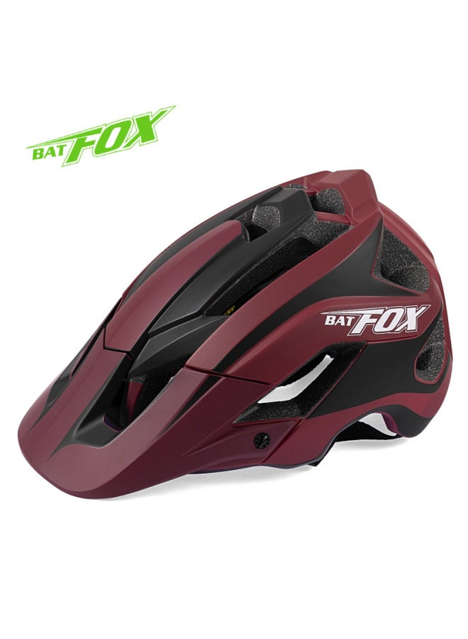 Jc006 157 Purplish Red Batfox Helmets Hot Bicycle Helmets Mountain Bike One-piece Riding Helmet 157