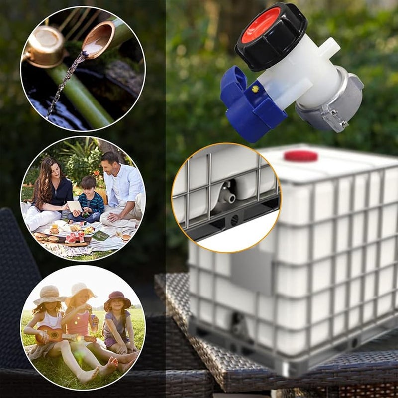 80mm Inlet 50mm Outlet Portable Discharge Control Valve for IBC Tanks Home Garden Use - Image 3