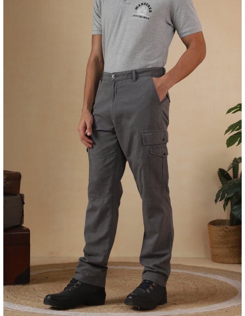 fyltr Men's Utility Cargo Trouser - 100% Cotton | Regular Fit  | Pants for Men | Trousers for Men - Image 1