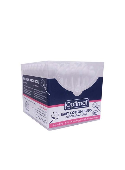 Soft-Tip Baby Cotton Buds (80 Pcs)