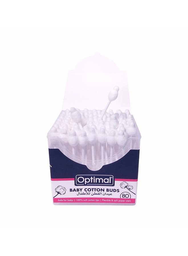 Optimal أعواد قطن ناعمة للأطفال (80 قطعة) - Image 5