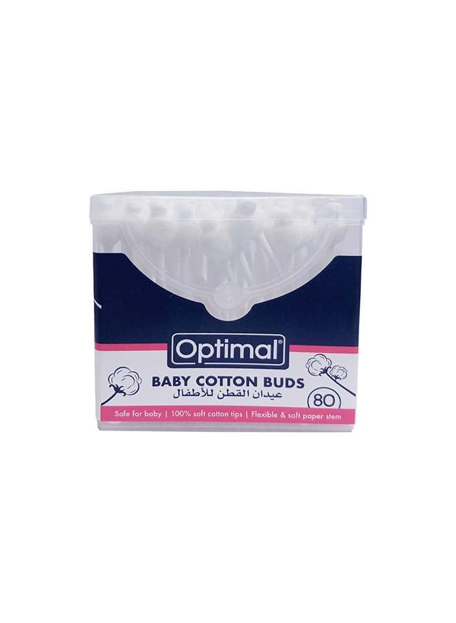 Optimal أعواد قطن ناعمة للأطفال (80 قطعة) - Image 4