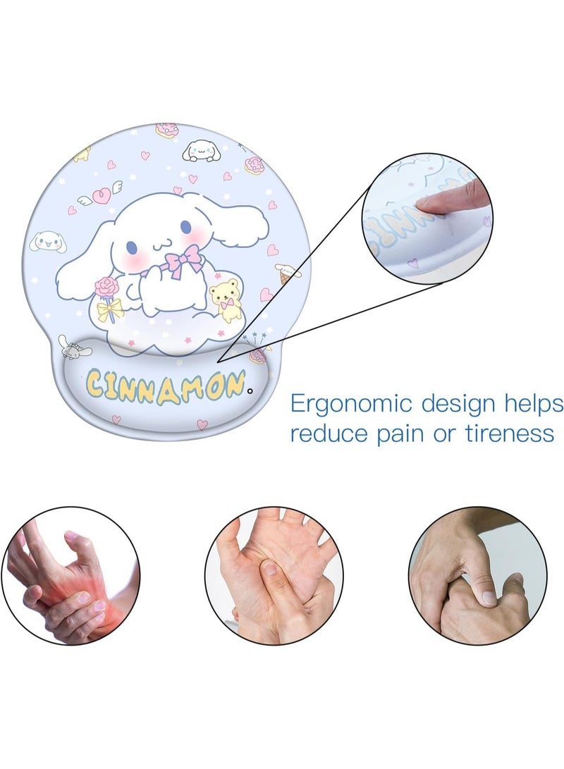 General Cute cinnamoroll mouse pad with wrist rest support, anime desktop accessories, office supplies, ergonomic desk laptop mouse pads  - Image 3