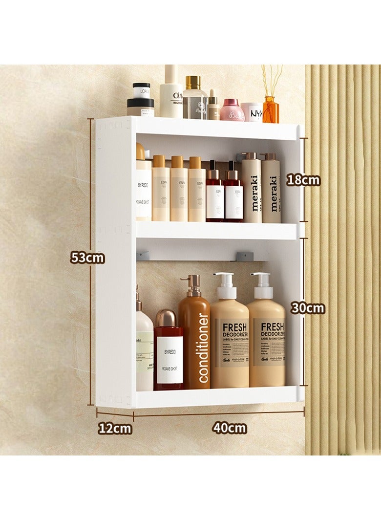 general Bathroom wall storage rack, punch-free multi-layer waterproof bathroom storage rack - Image 3