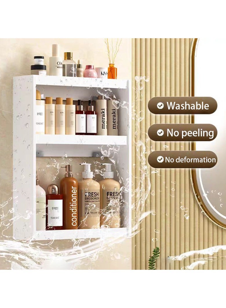 general Bathroom wall storage rack, punch-free multi-layer waterproof bathroom storage rack - Image 4