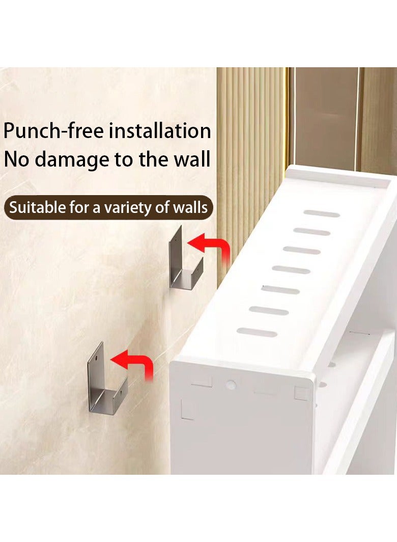 general Bathroom wall storage rack, punch-free multi-layer waterproof bathroom storage rack - Image 5