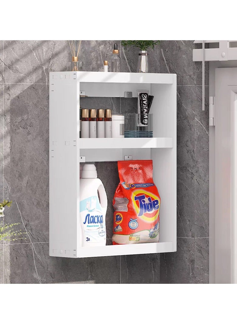 general Bathroom wall storage rack, punch-free multi-layer waterproof bathroom storage rack - Image 2