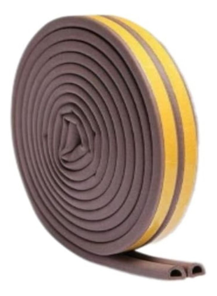 TEGRILO Weather Stripping Door Seal Strip Door Weather Stripping Door Seal Strip D Type for Doors and Windows, Exterior Door Weather Stripping Soundproofing - Image 1