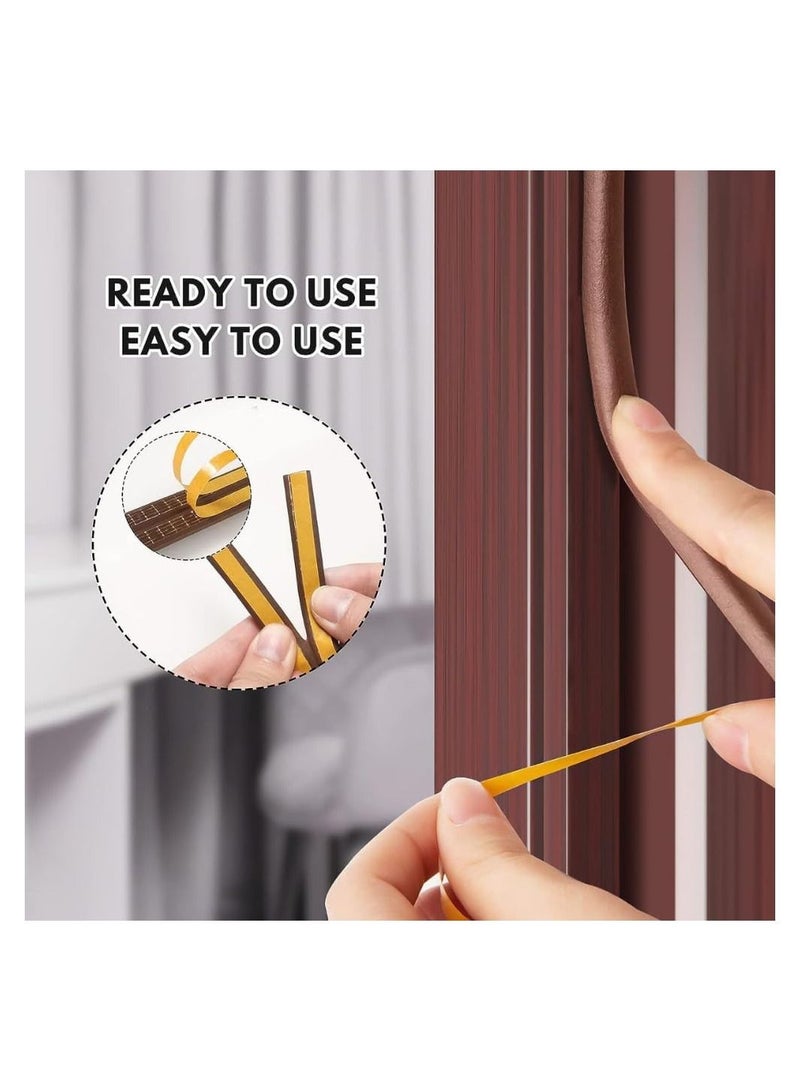 TEGRILO Weather Stripping Door Seal Strip Door Weather Stripping Door Seal Strip D Type for Doors and Windows, Exterior Door Weather Stripping Soundproofing - Image 5
