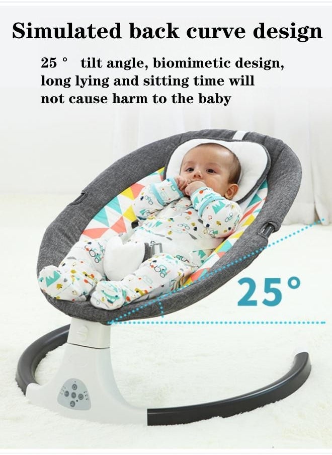 XiuWoo - Baby Durable Electric Portable Rocking Bouncer Chair With Mosquito Nets/Pillows/Hanging Toys For Children - Image 1