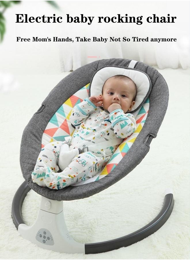 XiuWoo - Baby Durable Electric Portable Rocking Bouncer Chair With Mosquito Nets/Pillows/Hanging Toys For Children - Image 1