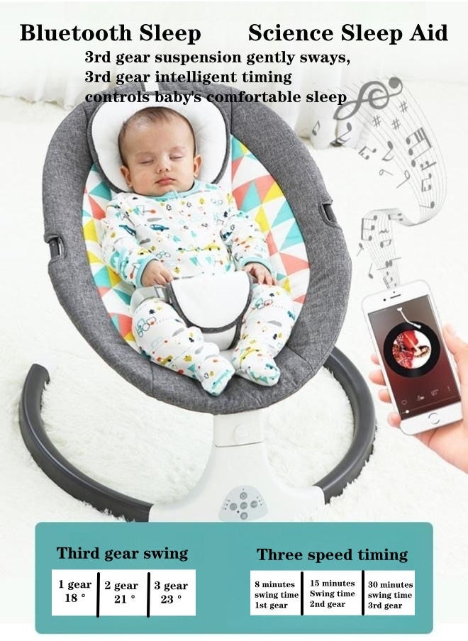 XiuWoo - Baby Durable Electric Portable Rocking Bouncer Chair With Mosquito Nets/Pillows/Hanging Toys For Children - Image 1