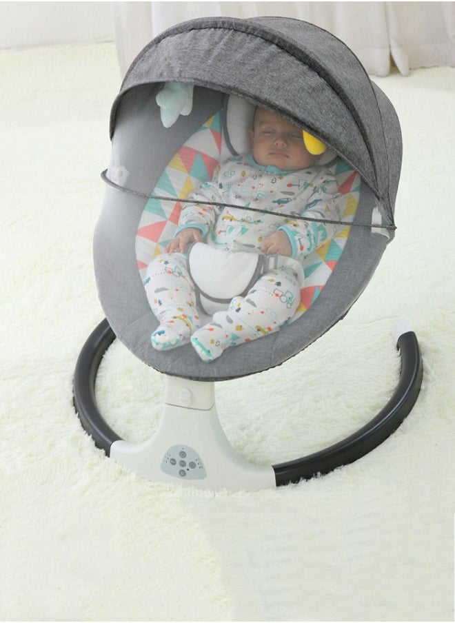 XiuWoo - Baby Durable Electric Portable Rocking Bouncer Chair With Mosquito Nets/Pillows/Hanging Toys For Children - Image 1