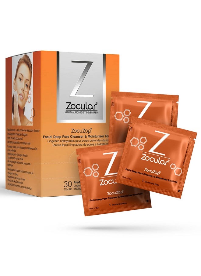 Zocular - Zocuzap Facial Wipes Moisturizing Acne Wipes For Women And Men For Breakouts Sensitive Skin And Oily Skin 30 Ct - Image 1