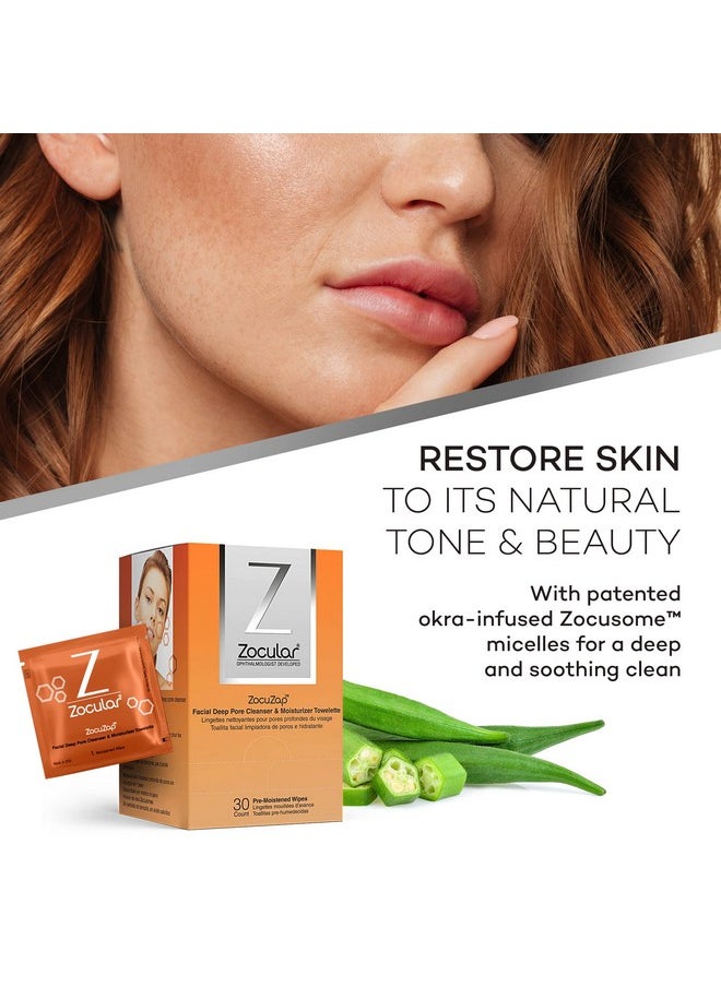 Zocular - Zocuzap Facial Wipes Moisturizing Acne Wipes For Women And Men For Breakouts Sensitive Skin And Oily Skin 30 Ct - Image 1