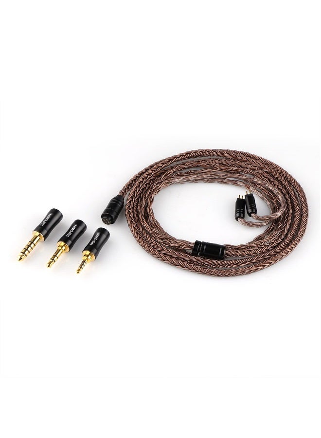 Linsoul Tripowin Amber 32AWG OFC Oxygen Free Cable HiFi IEM Cable with Interchangeable 2.5mm/3.5mm/4.4mm Plug, PVC Sleeve Replacement Cable for Audiophile (2pin, Amber) - Image 1