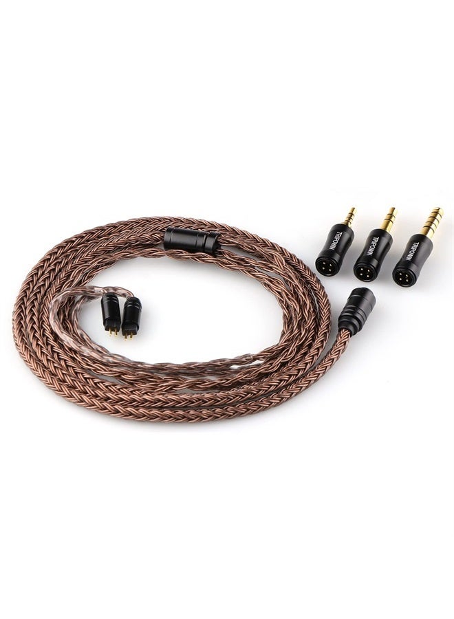 Linsoul Tripowin Amber 32AWG OFC Oxygen Free Cable HiFi IEM Cable with Interchangeable 2.5mm/3.5mm/4.4mm Plug, PVC Sleeve Replacement Cable for Audiophile (2pin, Amber) - Image 3