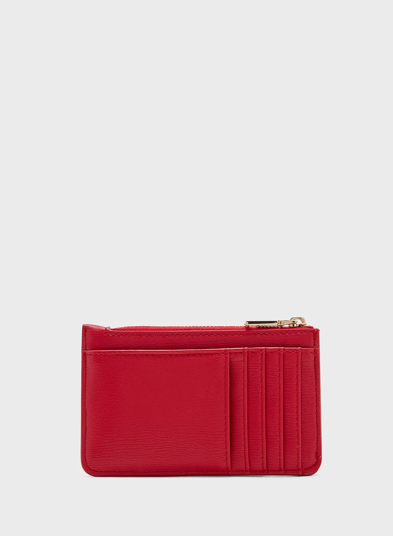لوف موسكينو Logo Detailed Zip Over Wallet
