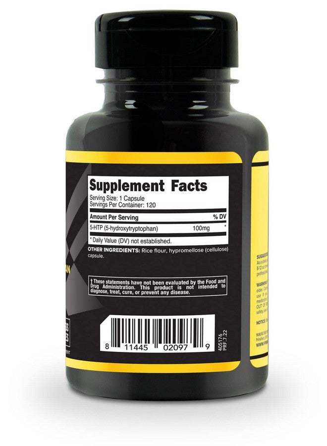 Primaforce 5-HTP 100mg Supplement, 120 Capsules, 100mg Per Serving, 5-Hydroxytryptophan - Image 4