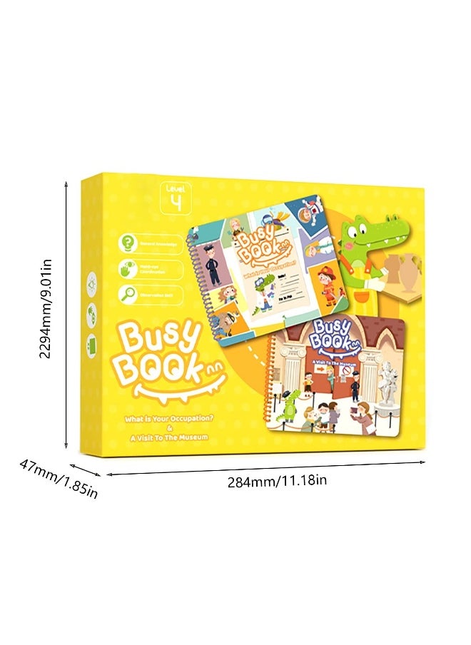 Early Education Busy Book for Kids, Toddler Early Learning Busy Book, Kindergarten/ Prek/ Preschool Learning Activities,  Educational Toys for 3 Years Old + Boys and Girls Develops Fine Motor Skills  - Image 2