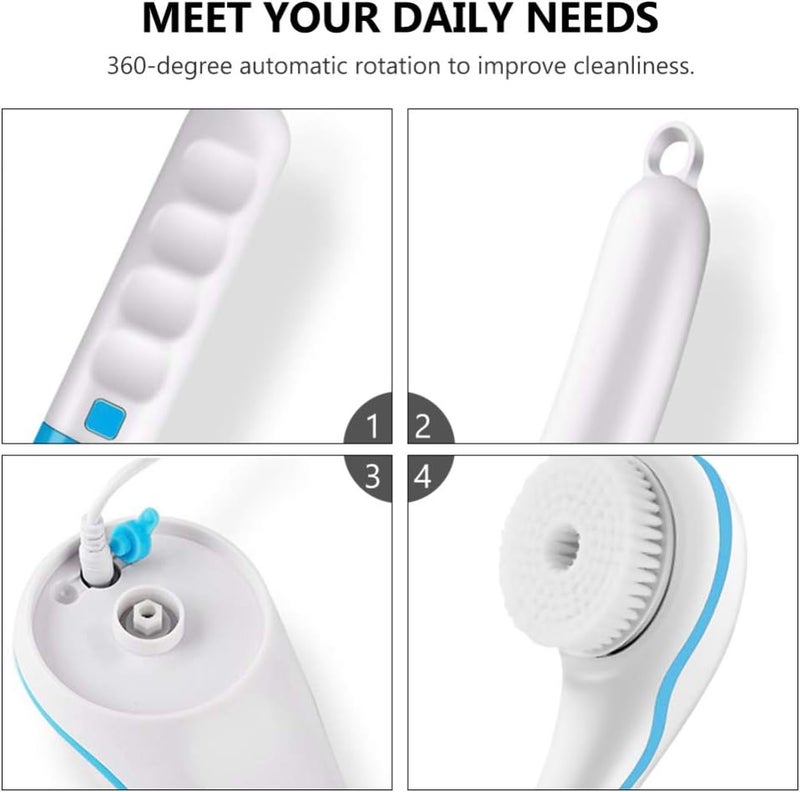 comfrt 1 Set Electric Rotating Brush Back Brush with Long Handle Exfoliating Products Back Scrubber for Men Women Bath Body Scrub Shower Deep Cleansing Brush - Image 5