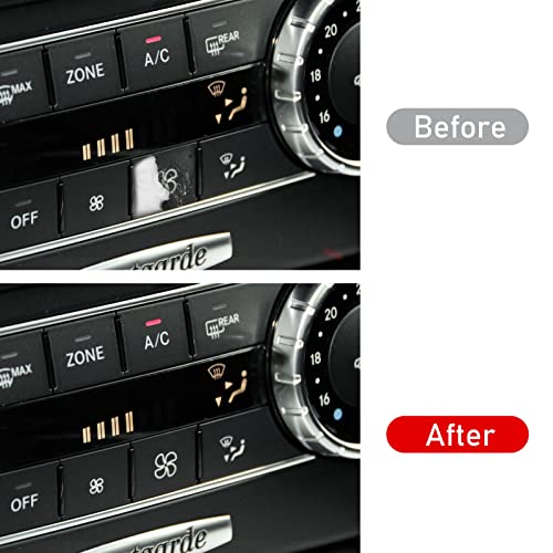 Jaronx Compatible with Mercedes Benz AC Button Replacement, Climate Control AC Fan Speed Button Cover for C W204, GLK X204, ML W166, G Class, GLE,SLS,CLS,SLC,SL (Fan Speed-7) - Image 2