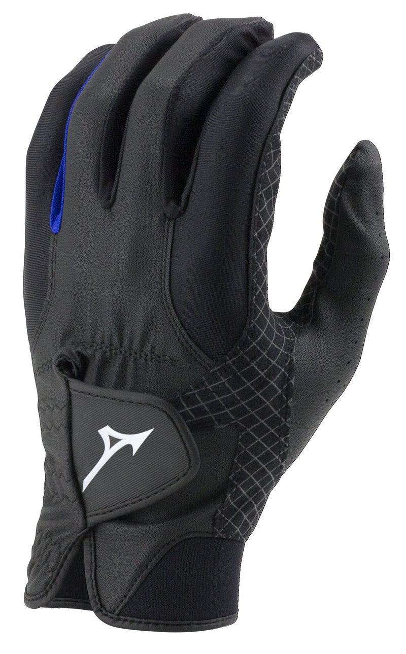 Mizuno 2018 RainFit Men's Golf Glove, Pair, Black/Royal, Small