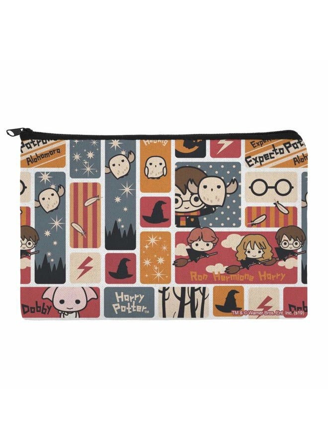GRAPHICS & MORE Harry Potter Cute Chibi Pattern Makeup Cosmetic Bag Organizer Pouch - Image 1