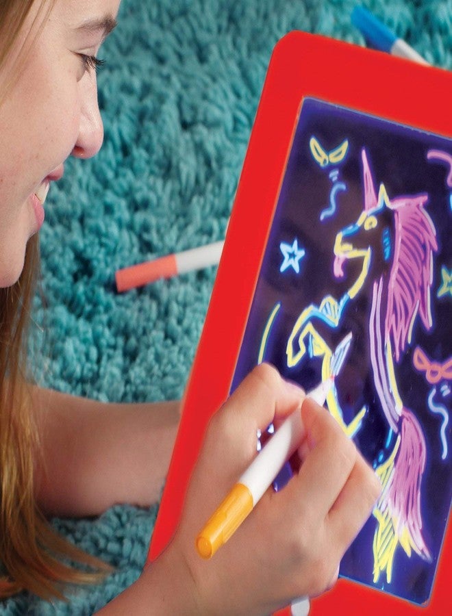 وايت كلاود ترانسفورمينج هومز لوحة الرسم السحرية المضيئة من وايت كلاود، لوحة الرسم السحرية لتحويل المنازل، لوحة رسم مضيئة، ارسم، ابتكر، اكتب، جهاز لوحي تعليمي للأطفال متعدد الألوان - Image 3