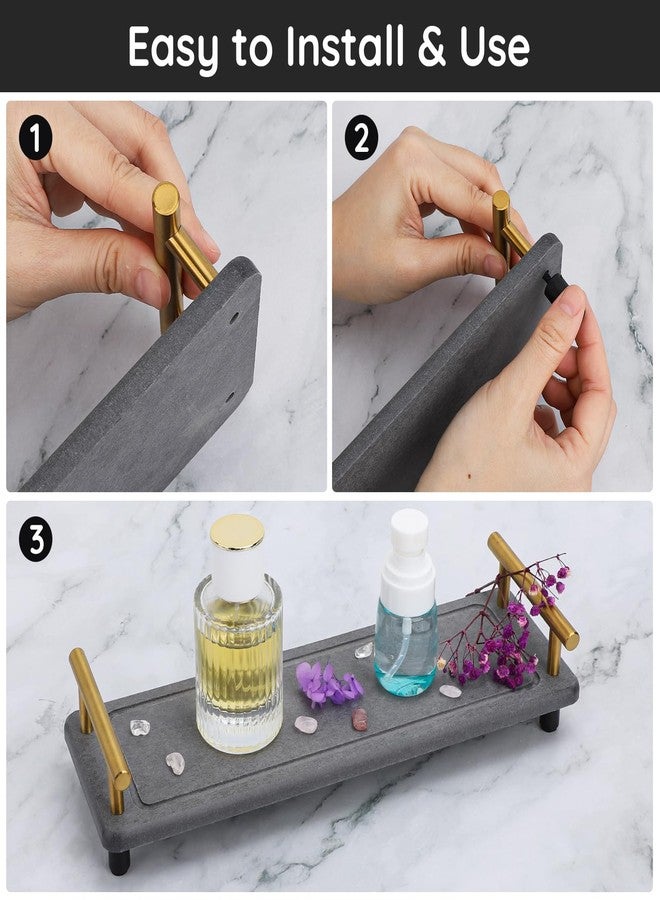 Segbeauty 12x4 Instant Dry Sink Caddy, Water Absorbing Stone Drying Tray for Kitchen Counter, Quick Dry Diatomaceous Tray Countertop Organizer Rack Soap Holder Bathroom Tray for Soap Dispenser Bottle - Image 5