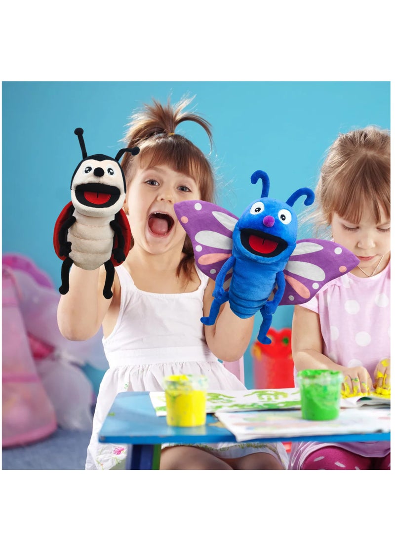 Excefore hand puppets butterfly puppet animal puppets 13",puppets for kids Insect animal puppets for toddlers 1-3 hand puppets for kids, butterfly gifts hand puppets for kids age 4-8 8-10 Role Play - Image 4