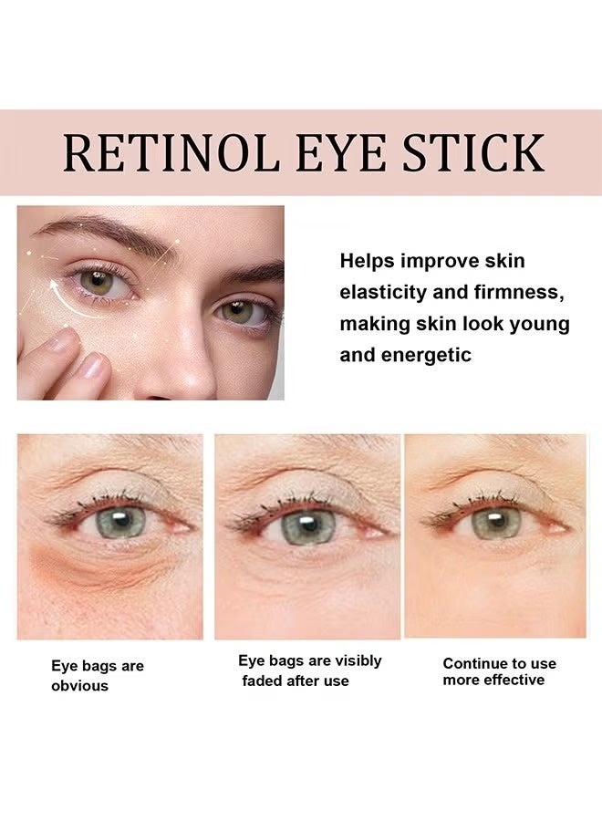 EELHOE Retinol Eye Stick With Collagen And Hyaluronic Acid For Dark Circle Puffiness Eye Bags And Fine Lines Retinol Eye Cream Eye Brightener Stick Under Eye Cream For Anti Aging Improve Eye Skin 3G - Image 3