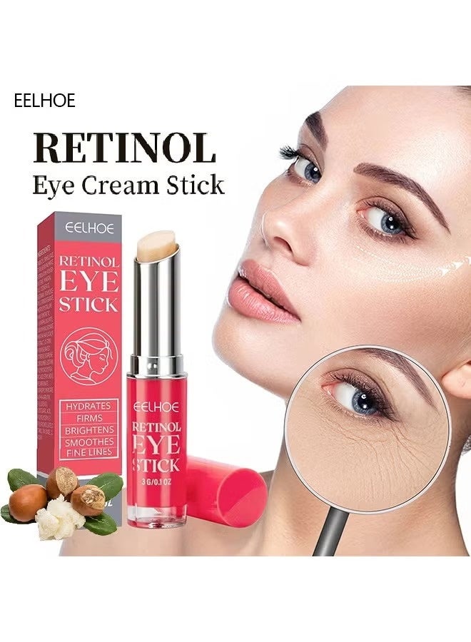 EELHOE Retinol Eye Stick With Collagen And Hyaluronic Acid For Dark Circle Puffiness Eye Bags And Fine Lines Retinol Eye Cream Eye Brightener Stick Under Eye Cream For Anti Aging Improve Eye Skin 3G - Image 1