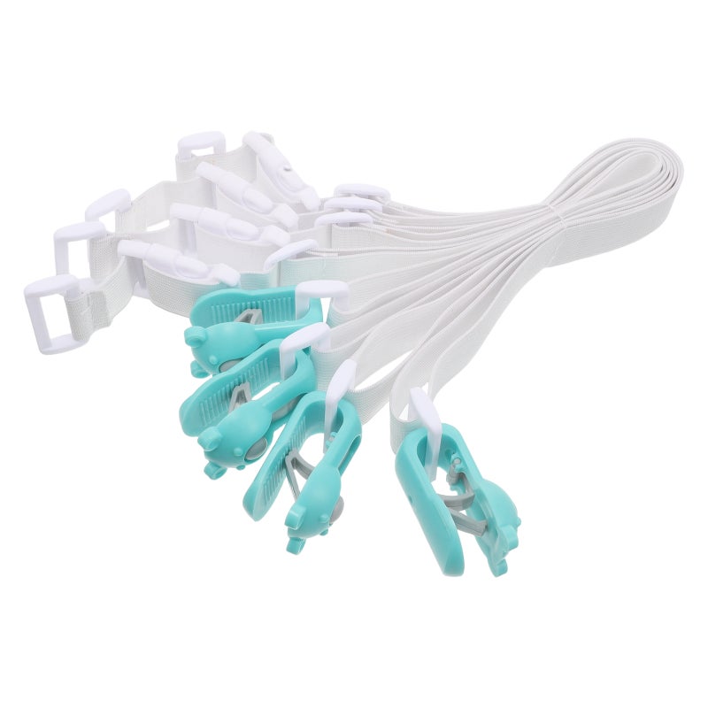 4pcs Quilt Fixing Buckle Clips: Bed Sheet Holder Straps - Adjustable Grippers Set For Duvet And Blanket Secure In Nursery Or Bedroom - Image 1