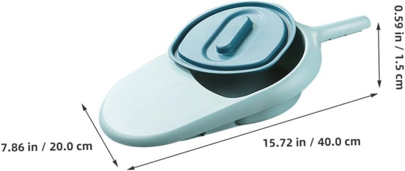 Kitwe وعاء سرير مع غطاء جهاز طوارئ للنساء والرجال للأشخاص المقعدين بالسرير أزرق | طبي، تنقل وإعاقة | مساعدات الحياة اليومية | أوعية محمولة ووعاء سرير. - Image 4