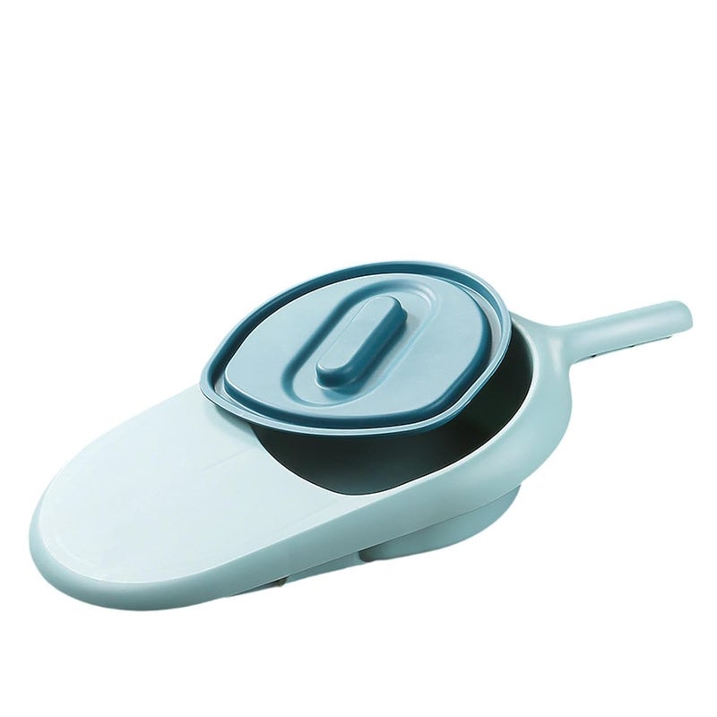 Kitwe وعاء سرير مع غطاء جهاز طوارئ للنساء والرجال للأشخاص المقعدين بالسرير أزرق | طبي، تنقل وإعاقة | مساعدات الحياة اليومية | أوعية محمولة ووعاء سرير. - Image 3