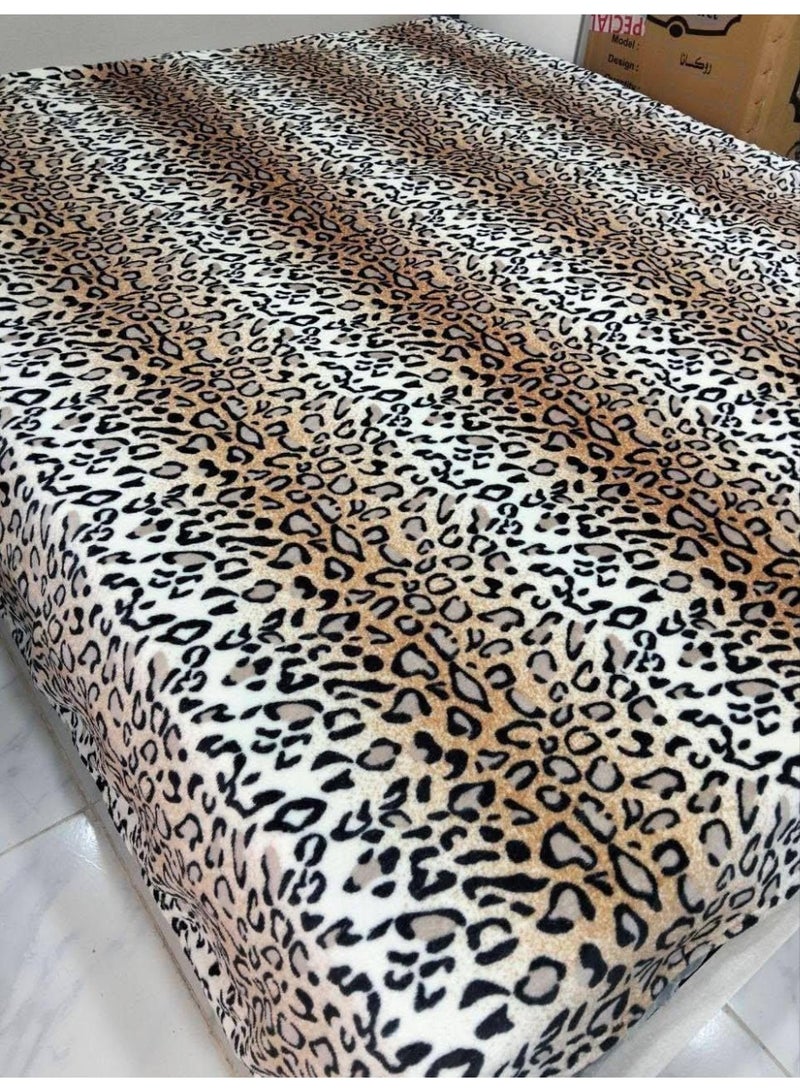 غطاء سرير شتوي دافئ من الألياف الدقيقة، يتميز بدرجة تدفئة عالية، وفرو ناعم، وفاخر، وخفيف الوزن، ومريح ودافئ، ومناسب للأريكة والسرير (مقاس كبير 210*200). - Image 2