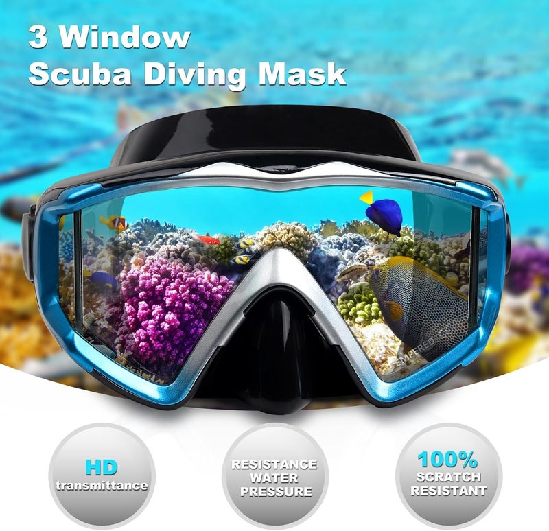 EXP VISION Schnorchelset Schnorchelausrstung fr Erwachsene, Professionelle Anti-Beschlag-Schnorchelmaske, Trockenschnorchel Tauchmaske fr Freitauchen,Schnorcheln,Schwimmen - Image 2