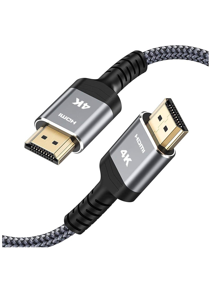 GNAFOTU 4K HDMI Cable 6.56FT, 2.0 High Speed 18Gbps HDMI Braided Cord-Supports (4K 60Hz HDR,Video 4K 2160p 1080p 3D HDCP 2.2 ARC-Compatible with Ethernet PS4/3 4K Projector Game Monitor ect-Grey  - Image 1