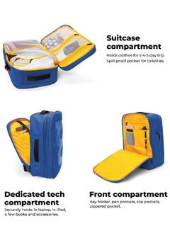 Mokobara MOKOBARA The Em Telescope Expandable Backpack - Green, Water-Resistant 15.6" Laptop Bag with Luggage Sleeve for Work, Travel, and Daily Use (Ocean)  - Image 4
