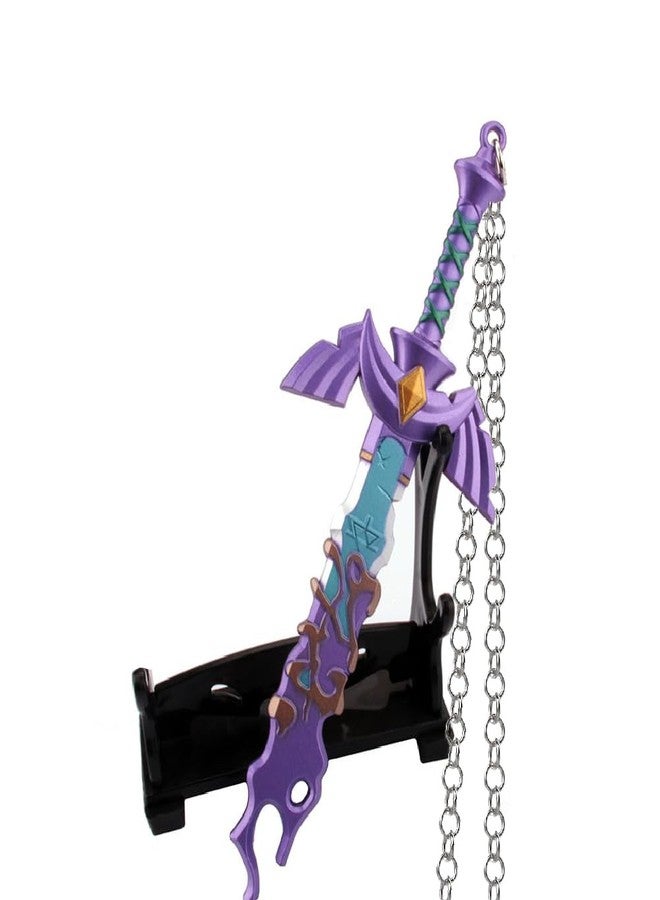 MEETCUTE Vintage Unisex Pendant Necklace,The Legend of Zelda Tears of the Kingdom Master's Sword Necklace Cosplay - Purple - Image 5