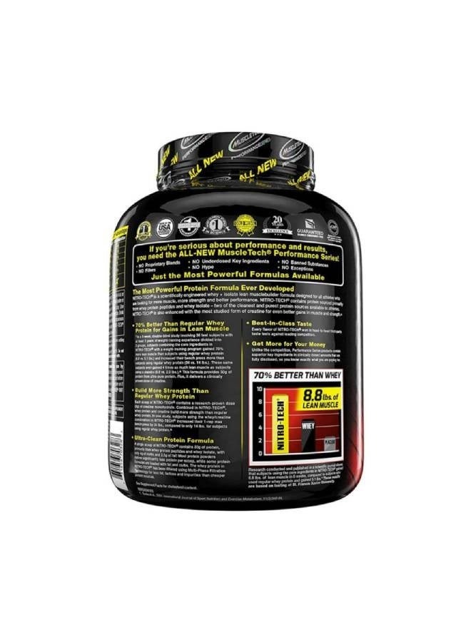 MuscleTech Nitro Tech Whey Protein with Milk Chocolate 4LB Body Builder Shaker Shaker - Image 3